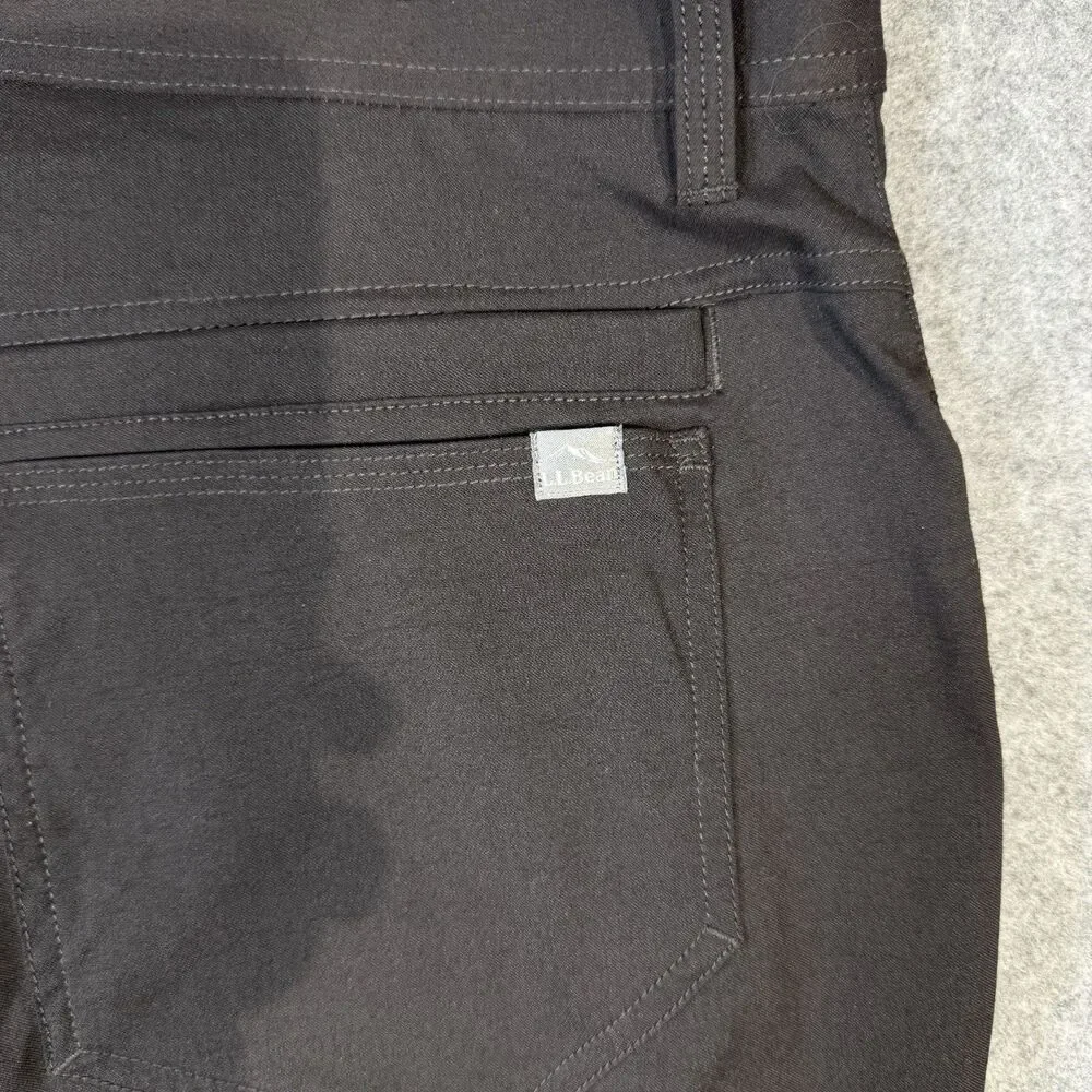 L.L. Bean Mens Explorer Ripstop‎ Pants Tapered Leg Black Color Size 34W 29L